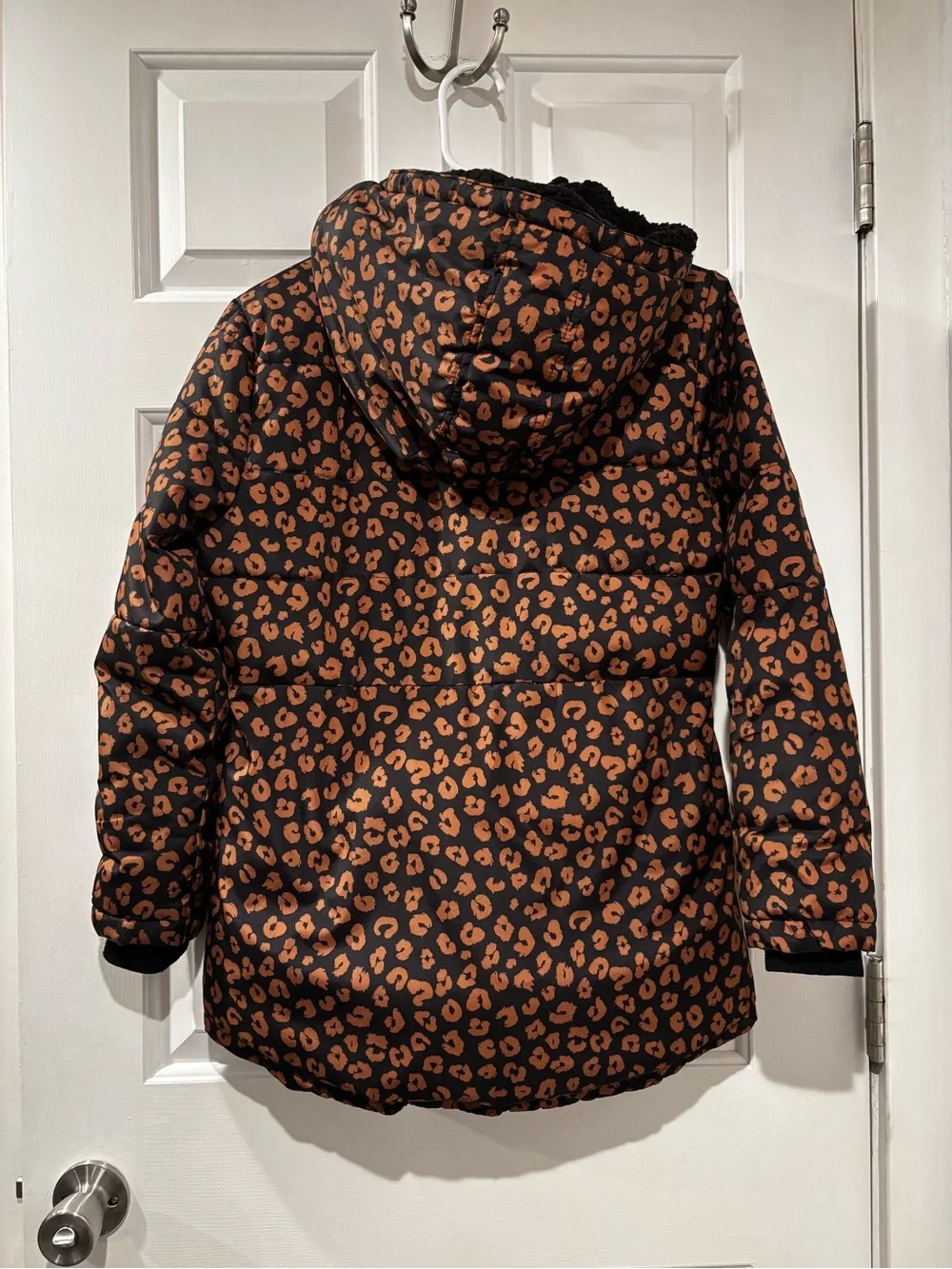 Thereabouts Leopard Print Puffer Jacket with Removable Hood